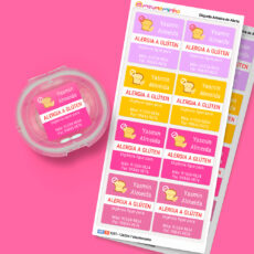 Etiquetas Escolares - etiqueta infantil personalizada com alergia ao amendoim