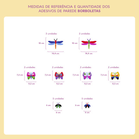 Adesivo de Parede Decoração - Borboletas Metamorfose