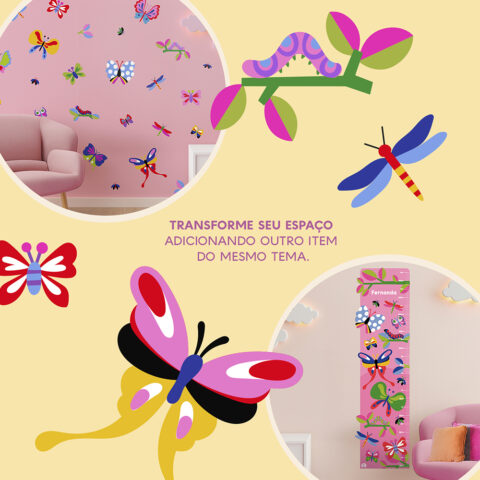 Adesivo de Parede Decoração - Borboletas Metamorfose