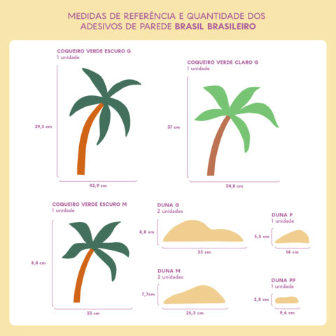 Adesivo de Parede Decoração - Férias de Verão